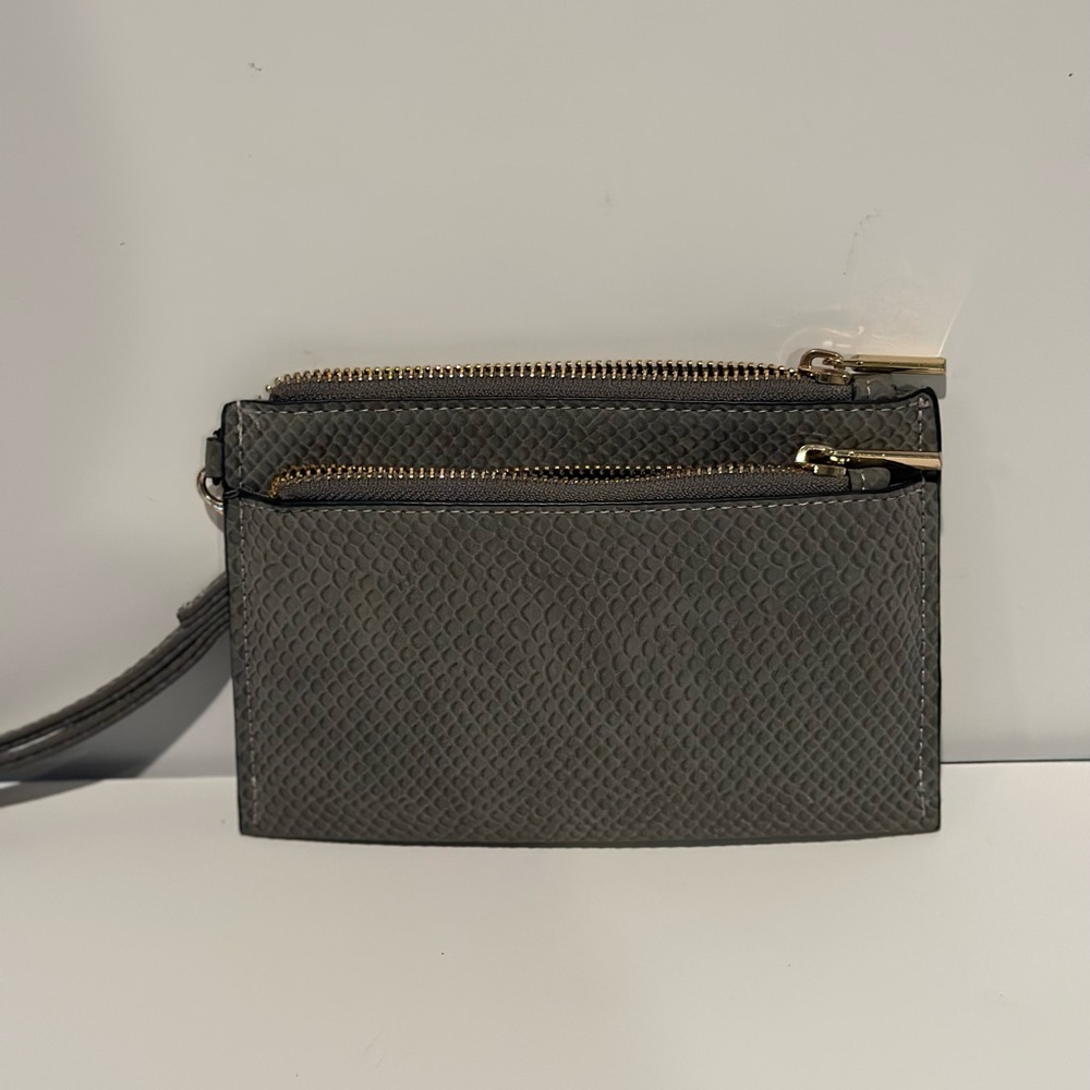 Small gray wristlet